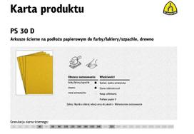 KLINGSPOR popierinis lapas P 40 PS30D /50 vnt.