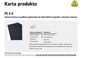 KLINGSPOR VANDENIUI ATSPARUS ŠVITRINIS POPIERIUS P1000 PS8A/50vnt