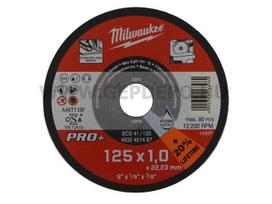 MILWAUKEE Pjovimo diskas 125x1mm PRO+ (200).