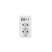 PLASTROL DVIGUBAS ŠAKOTUVAS 2xUSB + 2xUSB C