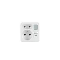 PLASTROL DVIGUBAS ŠAKOTUVAS SU LEMPUTE 1x USB + 1x USB C
