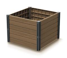 PROSPERPLAST DARŽO DĖŽĖ-SODO RABATĖ BASE PLANET 61,8×61,8x46cm RUDA