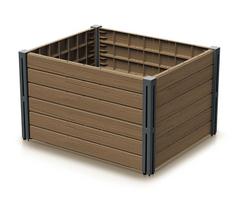 PROSPERPLAST DARŽO DĖŽĖ-SODO RABATĖ BASE PLANET 75,6×61,8x46cm RUDA