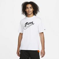 Nike Force Swoosh SS krepšinio marškinėliai - Dydis L (DN2974-100 Marškinėliai)