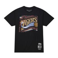 Mitchell & Ness NBA Big Face 7.0 SS Tee Philadelphia 76ers - Dydis Universalus (BMTR5904-P76YYPPPBLCK Marškinėliai)