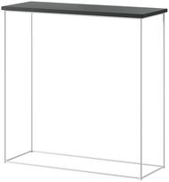 Konsolinis staliukas ADRK Milan CT-MIL-W-B, balta sp./juoda sp., 30 cm x 80 cm x 80 cm