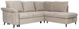 Kampinė sofa - lova Home4you Lindy, šviesiai ruda sp., kairinė, 197 x 242 cm x 94 cm