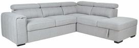 Kampinė sofa - lova Home4you Odelia-2 RC, pilka sp., dešininė, 256 x 218 cm x 99 cm