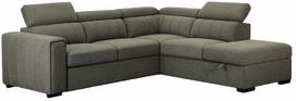 Kampinė sofa - lova Home4you Odelia-2 RC, šviesiai žalia sp., dešininė, 256 x 218 cm x 99 cm