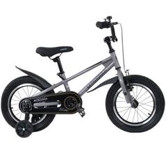Vaikiškas dviratis su pridedamais ratais BMX Meserra 12' Pilkas