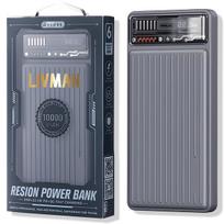 Atsarginis maitinimo šaltinis ("Power Bank") LIVMAN RPP-616 - greito įkrovimo išorinė baterija su dviem išėjimais, 10000mAh, 22,5W