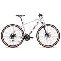 Kalnų dviratis Rock Machine Crossride 300 Gloss Silver/Black/Grey (Ratlankio dydis: 29, Rėmo dydis: XL)