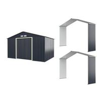 Costway metalinis sodo sandėliukas + 2 prailginimų komplektas