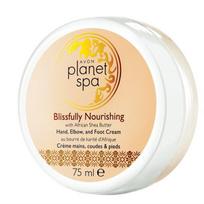Alkūnių ir pėdų kremas su afrikietišku taukmedžio sviestu Avon Planet Spa Blissfully, 75 ml