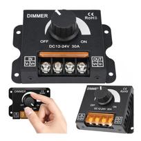 LED juostų šviesos reguliatorius - DIMMER - 12-24V DC 30A - rankinis valdiklis