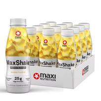 MaxShake – Baltyminis kokteilis be laktozės (330 ml) x 12 pakuotė