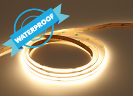 LED strip 12W, CRI>90, 24V, neutral white 4000K, IP65, 5m UQS-COB-12W-NW-WP24V | 5902135169575