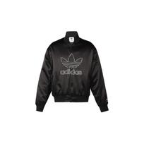 Adidas Originals Trefoil Didelis Logotipas Siuvinėtas Satino Sportinis Švarkas Vyriški Švarkai Juodas H09165 XS