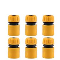 6Pcs 1/2in Quick Tap Water Connector Adapter Garden Irrigation Hose Connector Garden Tools geltona