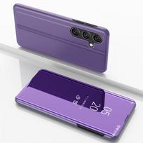 Veidrodinės odos telefono dėklas, skirtas Samsung A56 A36 A26 A16 A55 A35 A15 A54 A34 A14 A53 A33 A13 A52, su atlenkiamu stoveliu, apsauginis dangtelis A15 5G-A15 4G