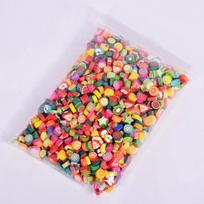 100Pcs/Lot 0.4cm Soft Pottery DIY Slime Fluffy Accessories Fruit slices Filler For Polymer Clay Toy For Children slime supplies