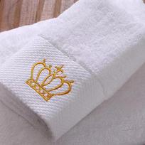 Super Absorbent Cotton Towel for Adults Embroidered Crown White Hotel Bath Towel Beach Towel Bathroom Accessories face towel