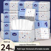Vertės rinkinys: Stori servetėlės ir pirmojo pluošto veido servetėlės, Tualetinio popieriaus dėžutė 1 pack white