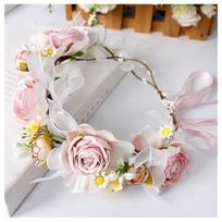 Girliandų galvos juosta BOHO gėlės W114