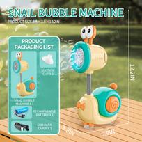 Snail Soap Bubble Machine Fully Automatic 20 Holes Children's Bubbles Gun LED Light Outdoor Activity Boys Girls Playthings designed for Children Gifts geltona