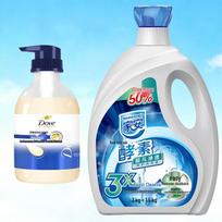 Dove Intensive Nourishing Shampoo & JiaAn Enzyme Laundry Detergent Bundle