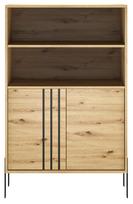 Vitrina ADRK Nexo, artisan oak, 40 cm x 80 cm x 127 cm
