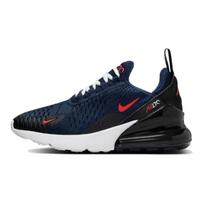 Nike Air Max 270 amortizacija, atsparūs dilimui žemi vaikiški bėgimo bateliai Mėlyni Unisex 943345-410 36