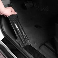 3D Nano Carbon Fiber Car Bumper Door Guard Protection Film Car Door Sill Protector Sticker Black Waterproof Anti Scratch Tape 3cmX5m
