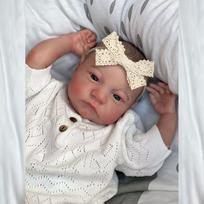 46CM Already Finished Painted Reborn Doll Levi  Newborn Awake Doll Toy Soft Hand-Drawing Hair 3D Skin Tone Visible Veins 48cm