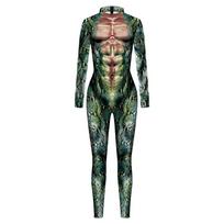 Moterys Vyrai Gyvūnai Gyvatė Python 3D Spausdinti Kombinezonas Unisex Punk Muscle Helovinas Cosplay Kostiumai Suaugusiųjų vakarėlis Vaidmenų žaidimas Apranga XL