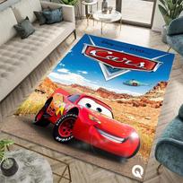 Automobiliai Žaibas Makvynas Tematikos Kilimas Ryškus Lenktyninio Automobilio Grindų Kilimėlis Berniukų Kambariui Miegamajam Žaidimų Kambariui Energingas Dekoro Kilimas 40x60cm