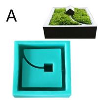 Silica Gel Silicone Mold Cement Succulent Flower Pots Inside The Semi Circular Combination Square Molds 3D Concrete Vase Mould A
