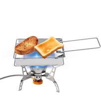 Foldable Stainless Steel Toaster Plate Portable Outdoor Camping Bread Toaster Grill sidabras