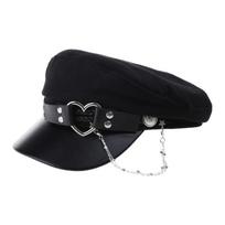 Lolita-Style Beret Hat for Women Joker Girls Wide Brim Hat Woolen Felt Cap Girls Bonnet Y2K Tassel Hat Adult Headdress juoda