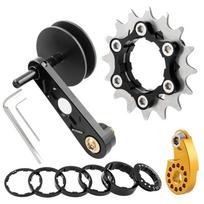Single Speed Conversion Kits Cassettes Cog Bike Chain Tensioner Bicycles Single Speed Adjuster Converter Easy to Use