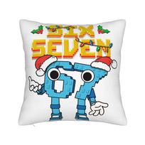 Six Seven 67 Italian Brainrot Meme Couple Pillowcase Soft Polyester Cushion Cover Gift  Throw Pillow Case Cover Home Zipper 30x30cm 12x12in