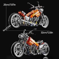 436PCS Construction Blocks Toy Motorcycle Model Assembly Bricks Sets Instructive Playthings Desktop Decoration Xmas Birth Date Gifts