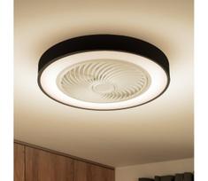 Brilagi-LED Dimeriuojamas šviestuvas su ventiliatoriumi LED/30W/230V 3000-6500K juodas + su nuotoliniu valdymu
