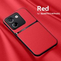 For POCO M7 Pro leather texture built-in magnetic TPU soft edge anti-drop anti-fingerprint phone case For POCO M7 Pro 5G