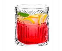 Skaidri viskio stiklinė su grioveliais 330 ml, kristalo dizainas, 1 vnt.