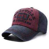 Cowboy Hat Men's Hat Washed Old Embroidery Duck Tongue Outdoor Fashion Personality Baseball Sports Hat Men's Comfort Adjustable One Size