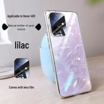 Honor 400 Pro Mother-of-Pearl Texture Glass Phone Case with Full Lens Coverage and Anti-Drop Protection Mother-of-Pearl White