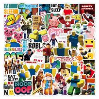 Roblox naujausi karšti lipdukai 50 vnt. atsparūs vandeniui kūrybingi klasikiniai animacinių filmų lipdukai, skirti lagaminams, nešiojamiesiems kompiuteriams, riedlentėms, šaldytuvams, vaikų veiklai