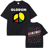 Michael Jackson Olodum Taika ir Muzika Dvipusiai Laisvalaikio Per dideli Marškinėliai Reggae Spalvos Unisex Gatvės Aprangos Marškinėliai 4XL