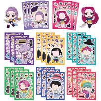 a 8/16Sheets Humorous Kpop Demon Hunters Make A Facial Puzzle Stickers Children Make Your Own DIY Activity Children Jigsaw Education Toy Present